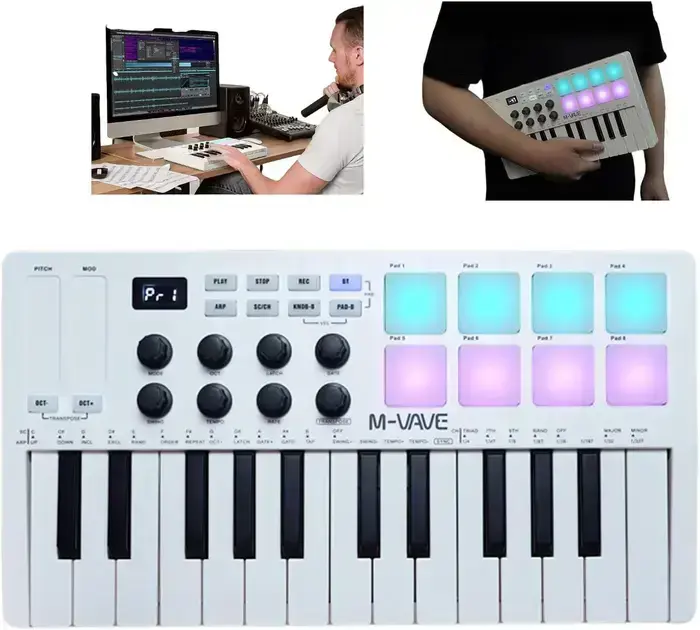 Melhor Teclado Controlador Midi: os 5 melhores em 2026 3. Controlador de Teclado MIDI M-WAVE SMK-25 - KINGSTER