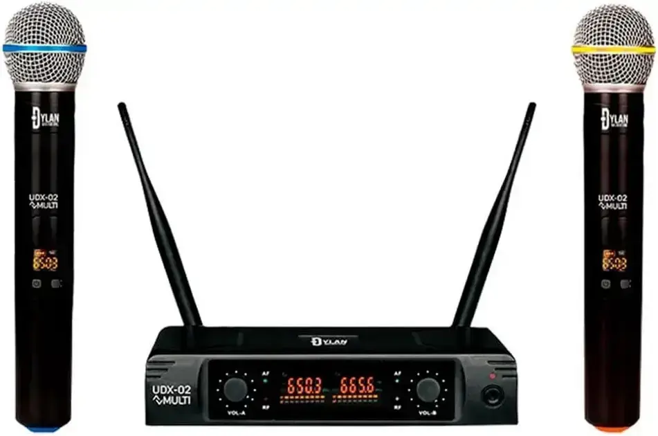 Melhor Microfone Sem Fio: os 7 melhores em 2026 5. Microfone Sem Fio Duplo UHF UDX-02 Multi - HJCE