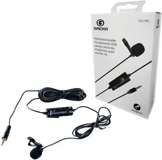 Melhor Microfone de Lapela: os 10 melhores em 2026 8. Microfone Lavalier GK-CM1 - Greika