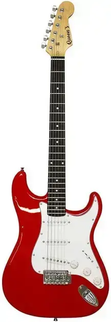 Melhor Guitarra Boa e Barata: as 7 melhores em 2026 3. Guitarra Elétrica Queen's ST Vermelha - Queen's