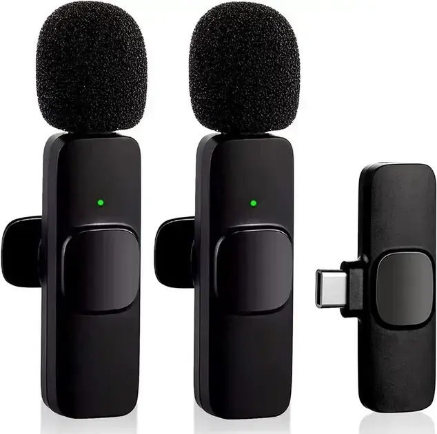 Mellhor Microfone Custo Benefício: os 10 melhores em 2026 3. Kit 2 Microfone de Lapela Sem Fio - BRIWAX