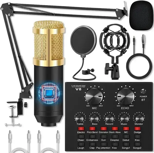 4. Kit Microfone Estúdio V8S - Daboza