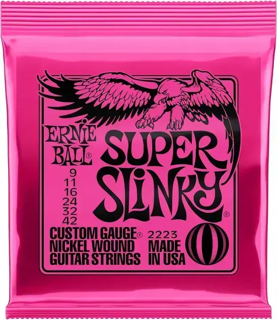 5. Cordas Super Slinky 9-42 - Ernie Ball
