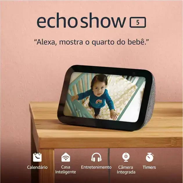 Melhor Aleza: as 6 melhores em 2026 5. Echo Show 5 (3ª Geração) - Amazon